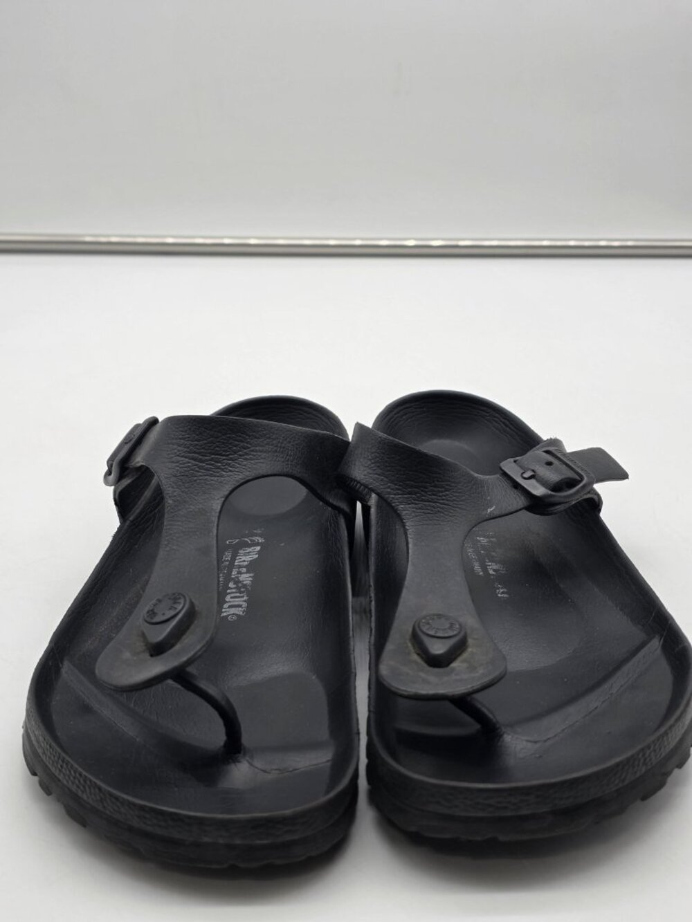 Birkenstock Sandals Shoes Womens Size 8 Black Gizeh EVA Thong Comfort Waterproof - Picture 2 of 11